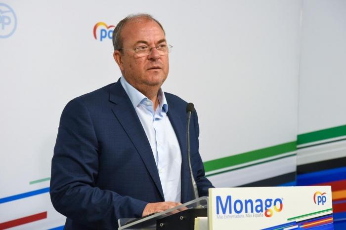 Monago anuncia más de 300 iniciativas parlamentarias para controlar a la Junta de Extremadura sobre el Covid