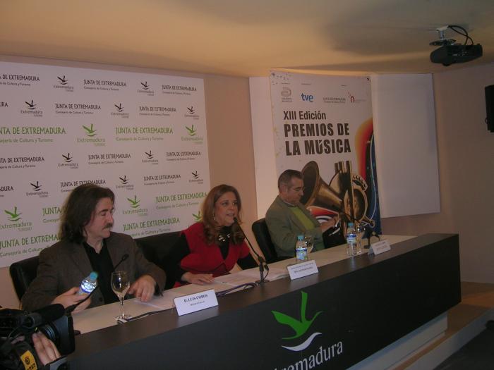 Badajoz acogerá el 12 de marzo la XIII edición de los Premios de la Música con eventos por tres ciudades