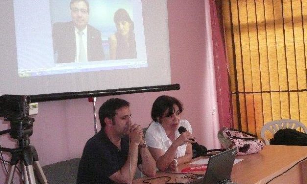 Fernández Vara inaugura mediante videoconferencia el aula de nuevas tecnologías del PSOE de Moraleja