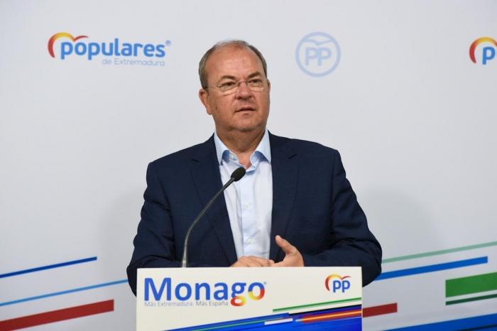 Monago asegura que Vara «nos toma por tontos» al «intentar justificar el pacto entre el PSOE y Bildu»