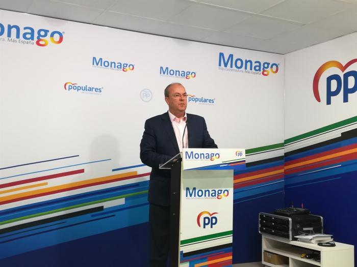 Monago acusa a Vara de «poner la alfombra a las grandes empresas» y no ayudar a los autónomos