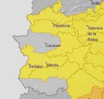 Extremadura permanecerá esta jornada en aviso amarillo por temperaturas de hasta 39 grados