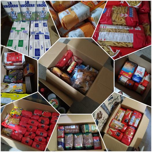 Un grupo de voluntarias de Acebo recauda más de 350 kilos de alimentos para el banco de Cáceres