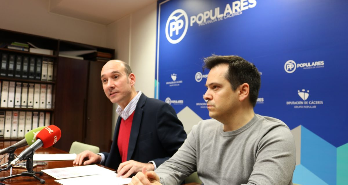 El PP solicita a la Diputación de Cáceres un apoyo económico «serio y real» para los ayuntamientos de la provincia
