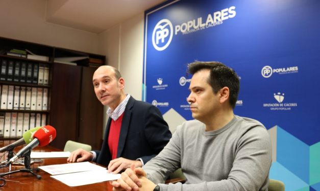 El PP solicita a la Diputación de Cáceres un apoyo económico “serio y real” para los ayuntamientos de la provincia