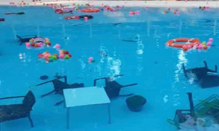 La piscina del Parque del Príncipe recupera su normalidad tras el acto vandálico del día anterior