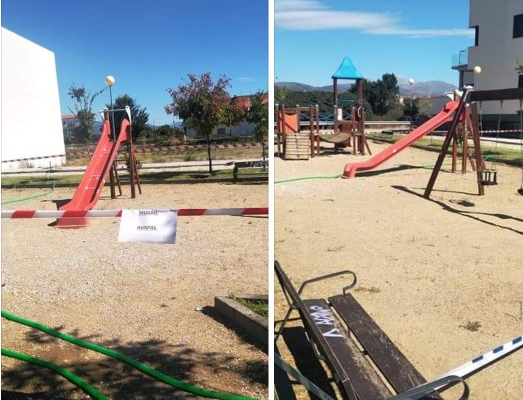 Moraleja precinta otro parque infantil por una nueva plaga de avispas terreras