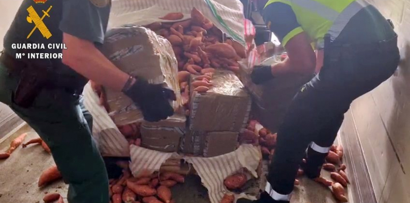 La Guardia Civil descubre en Torremejía 300 kilos de hachís ocultos en un camión