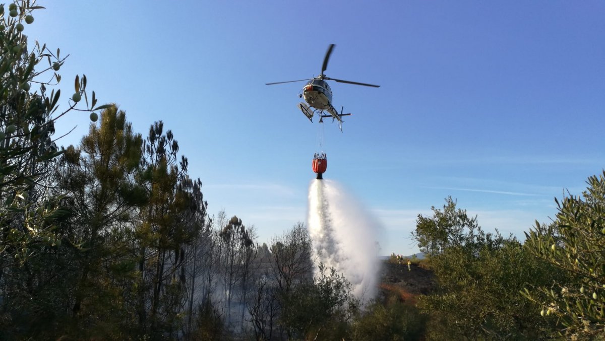 El Infoex logra estabilizar el incendio forestal declarado en Santa Cruz de Paniagua