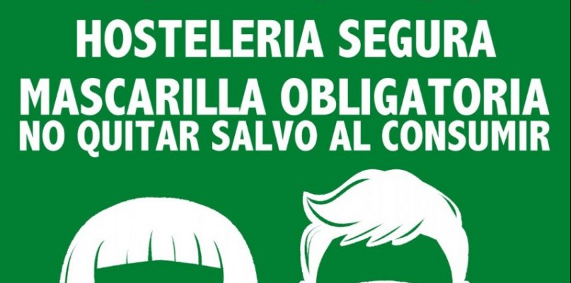 Mérida insiste: «Por Ti, Por Todos. Hostelería Segura. Mascarilla Obligatoria. No quitar salvo al consumir»
