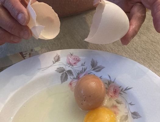 Una mujer de Moraleja encuentra un huevo de gallina dentro de otro