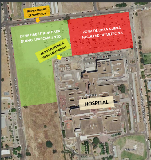 Las obras de la primera fase de la nueva Facultad de Medicina de Badajoz comenzarán el próximo jueves