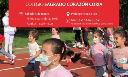 El colegio Sagrado Corazón de Coria celebrará el 5 de marzo su II Carrera Solidaria