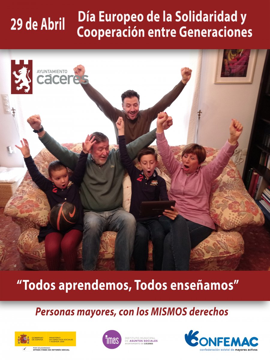 Cáceres se suma a la celebración del Día de la Solidaridad y la Cooperación entre Generaciones