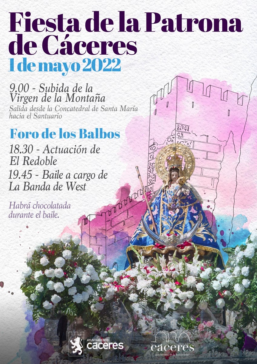 Cáceres organiza dos actuaciones para despedir este domingo a la Virgen de la Montaña