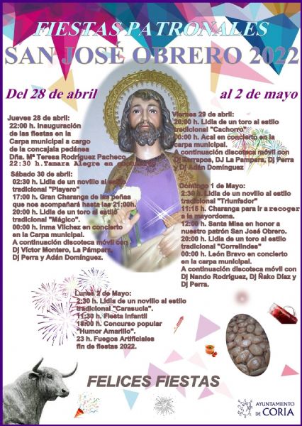 Rincón del Obispo celebra las fiestas patronales en honor a San José Obrero del 28 de abril al 2 de mayo