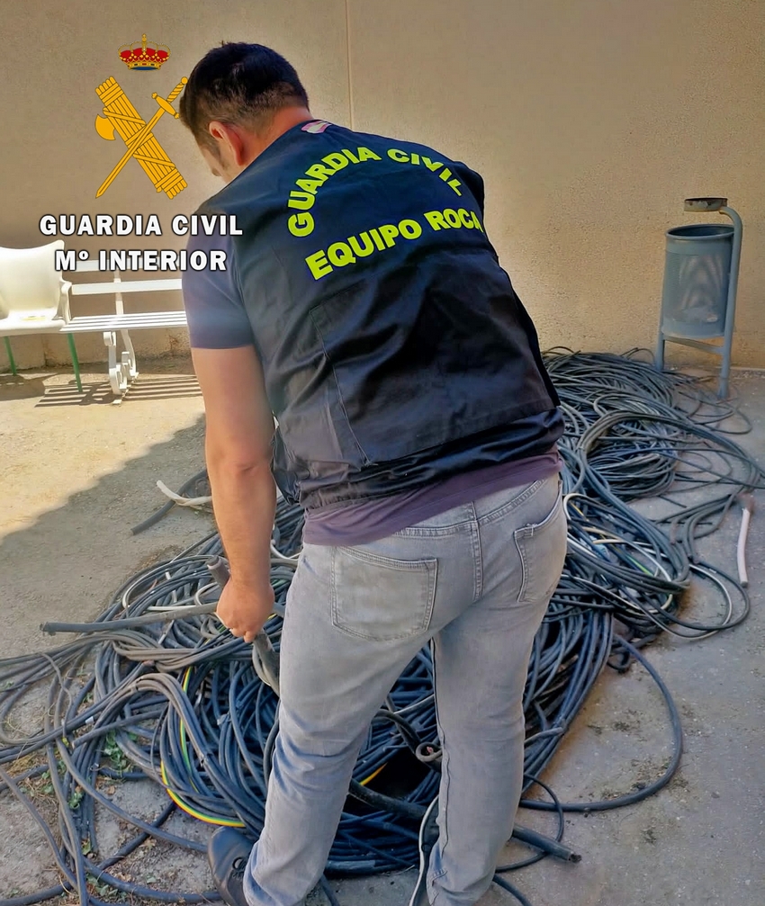 Seis personas detenidas por robar cable de cobre en una empresa de granito de Extremadura