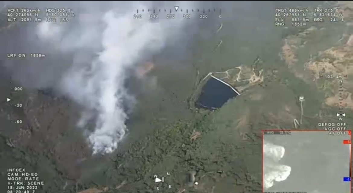 Logran contener el incendio provocado el miércoles por un rayo en la sierra de Hervás