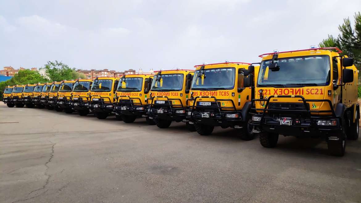 El Infoex está de estreno, llegan 13 nuevos camiones para plantar cara al fuego este verano