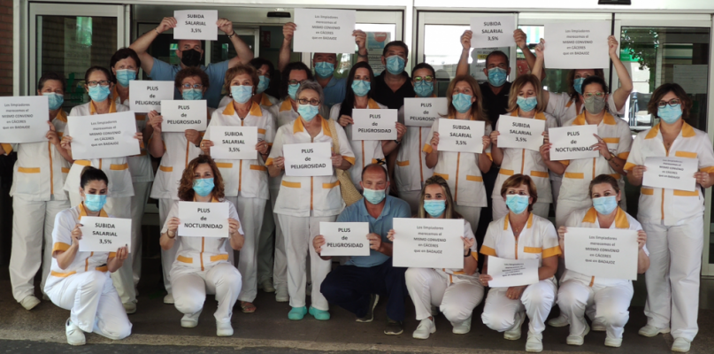 Personal de limpieza del Hospital de Coria pide las mismas condiciones que los que trabajan en centros de Badajoz