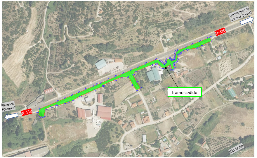 El Ministerio de Transporte cede a Cabezuela del Valle un tramo de la carretera N-110