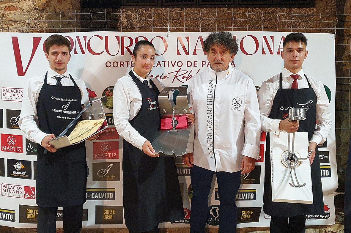 Raúl Piriz, Rocío Pérez y Rubén Robles se proclaman vencedores del V Concurso Nacional de Corte de Paleta
