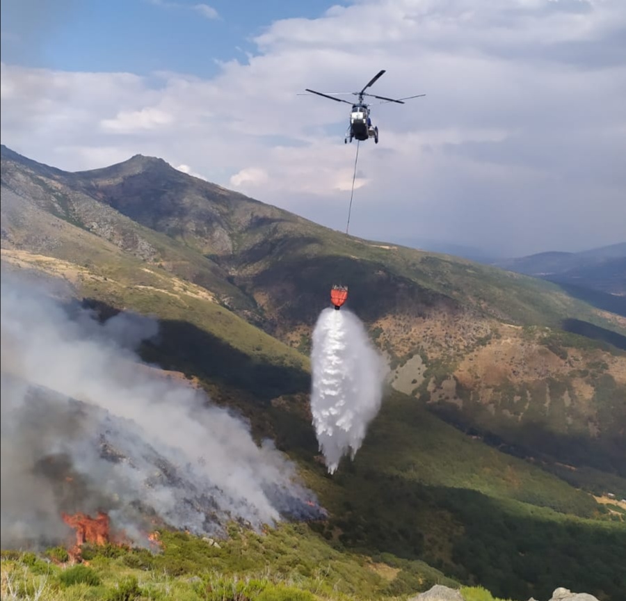 Estabilizado el incendio forestal declarado en Tornavacas