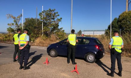 Efectivos de la Guardia Civil y de la GNR portuguesa activan un control fronterizo en Moraleja
