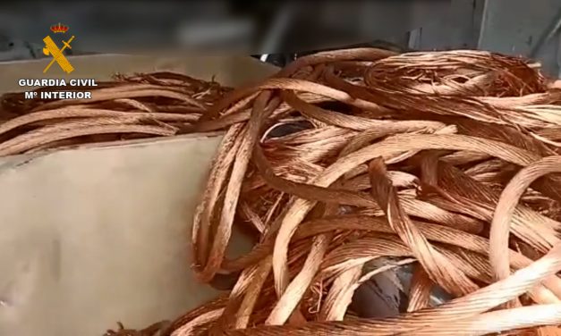 Cae una banda criminal con ramificaciones en Extremadura dedicada al robo de cobre
