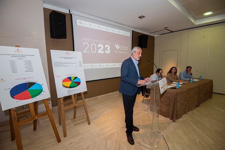 Las cuentas de la Diputación de Cáceres para 2023 superarán los 150 millones de euros