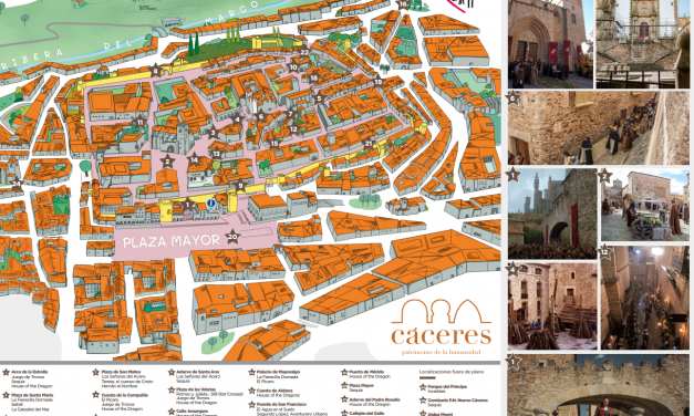 Cáceres presenta un mapa con las localizaciones de los rodajes cinematográficos