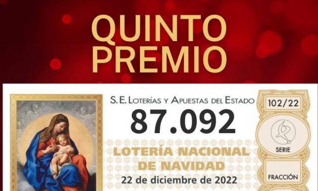 El octavo quinto premio, el 87.092, deja más de 60.000 euros en Cáceres y Plasencia