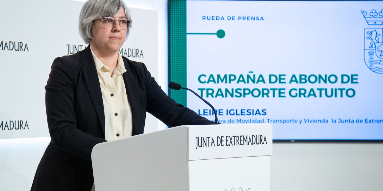Los titulares de la tarjeta de transporte podrán beneficiarse del billete gratuito en sus viajes dentro de Extremadura