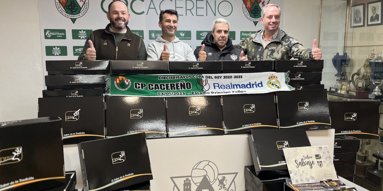 FEDEXCAZA obsequia con un centenar de lotes de productos cárnicos a los jugadores de Real Madrid y Cacereño