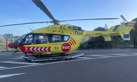 Trasladan en helicóptero al Hospital Universitario de Cáceres a un ciclista que sufrió un accidente