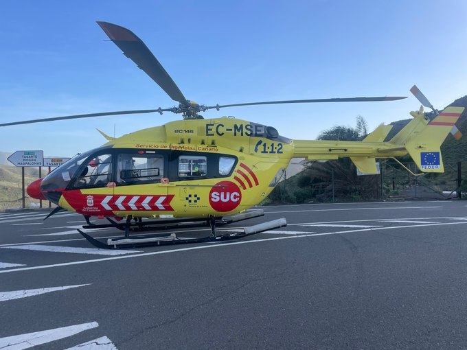 Evacuado en helicóptero en estado grave tras sufrir un accidente cerca de Alcántara