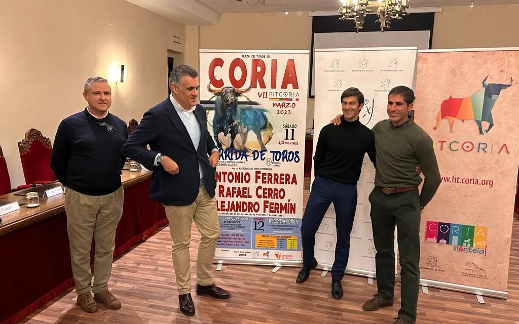 La Feria del Toro de Coria celebrará su primera corrida con Antonio Ferrera, Rafael Cerro y Alejandro Fermín