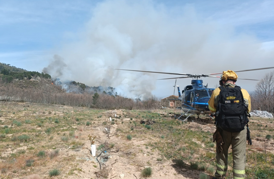 Controlado el incendio forestal declarado este jueves en Navaconcejo
