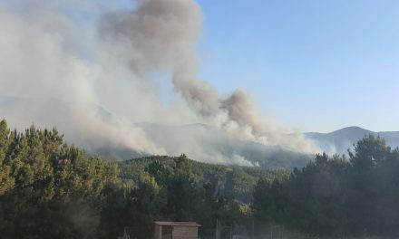Más de 250 personas luchan para frenar el incendio que asola parte de Las Hurdes y Sierra de Gata