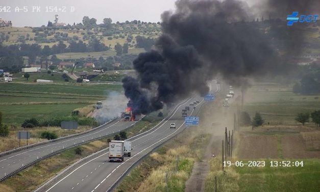 Accidente mortal con dos camiones implicados en la A-5 entre Navalmoral y Talavera de la Reina