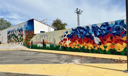 Un mural de 52 metros cuadrados del artista «Teto» luce ya en Malpartida de Cáceres