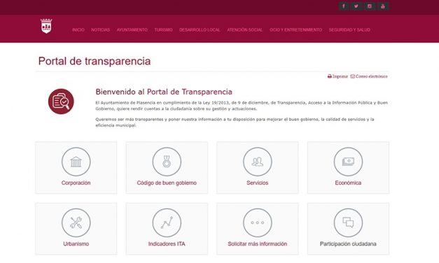 Plasencia pone a disposición de los ciudadanos su nuevo Portal de Transparencia