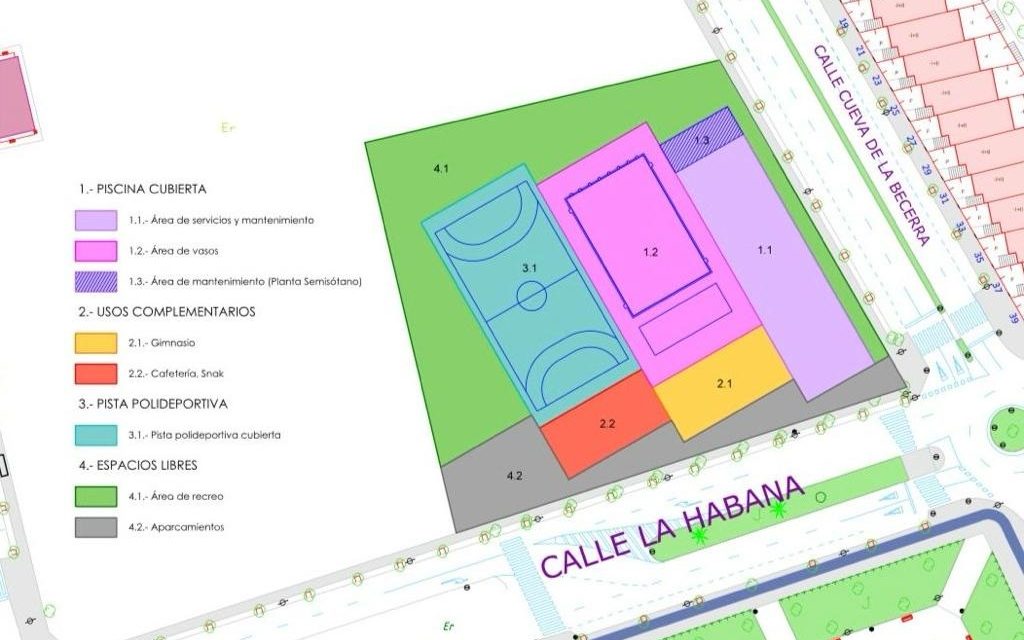 Redactados los pliegos del nuevo complejo polideportivo con piscina climatizada en Cáceres