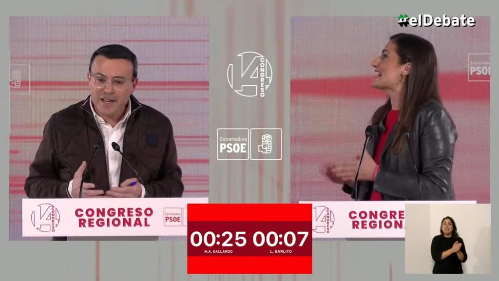 El debate entre Gallardo y Garlito sube la tensión entre los dos candidatos a suceder a Vara en el PSOE