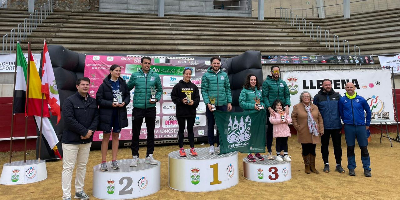 Fernando Méndez y Lidia Durán ganan el primer Duatlón Cros Ciudad de Llerena