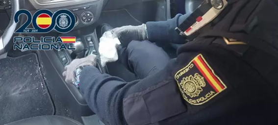 Dos detenidos en Badajoz por transportar más de 100 gramos de cocaína en su vehículo