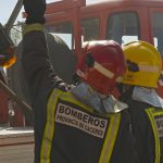 Un aparatoso incendio en un bazar de Navalmoral obliga a prestar asistencia sanitaria a dos personas